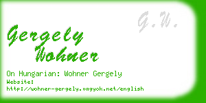 gergely wohner business card